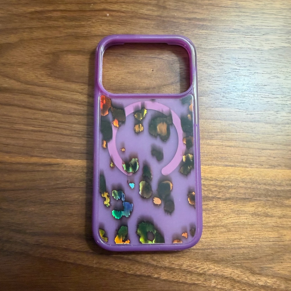iPhone 17 pro Purple Leopard Phone Case